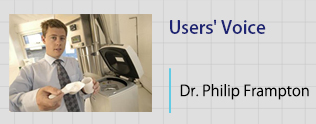 Effective mixing of specialist glass powders with a high viscosity acrylic resin