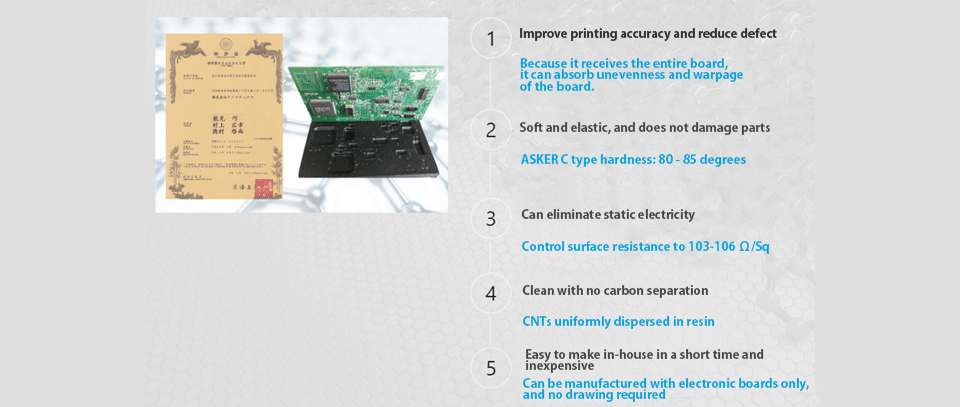  Resin receiving jig containing carbon nanotubes